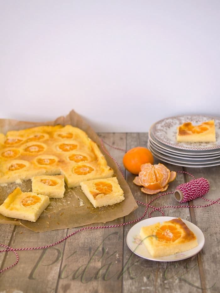 1. obrázek Tvarohové řezy s mandarinkami