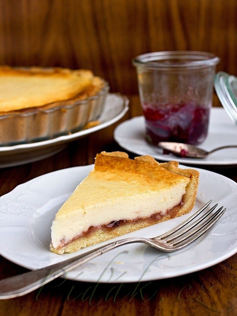 1. obrázek Lehký tvarohový koláč s marmeládou