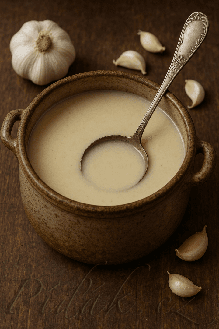 1. obrázek Krémová česneková polévka 