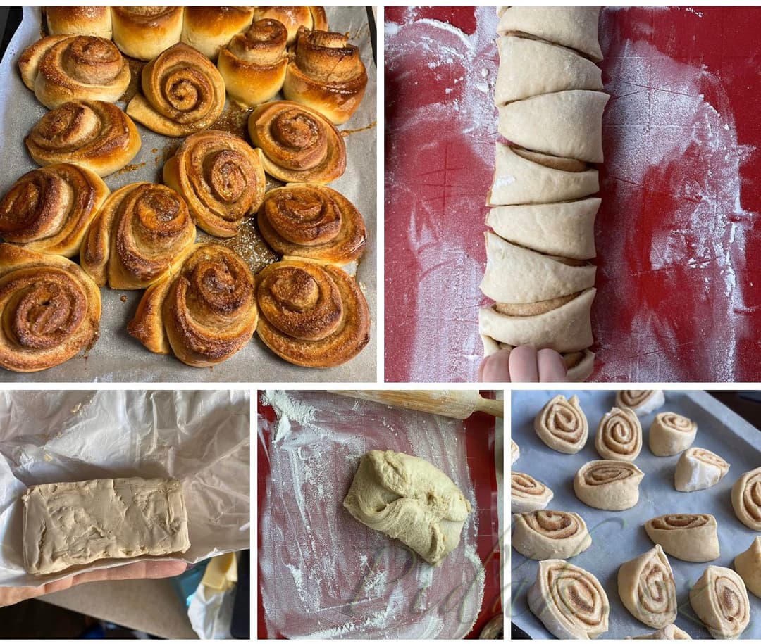 1. obrázek Finské  skořicové šneky - kynuté 