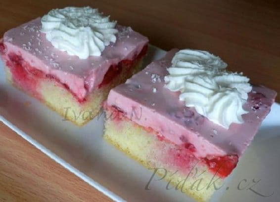 1. obrázek Recept - Osvěžující malinové řezy