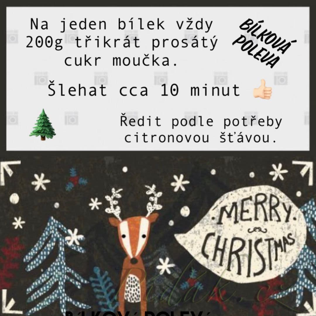 1. obrázek Bílková poleva nejen  na perníčky 