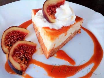 Obrázek Tvarohový cheesecake s fíky a karamelem podle paní Jany 